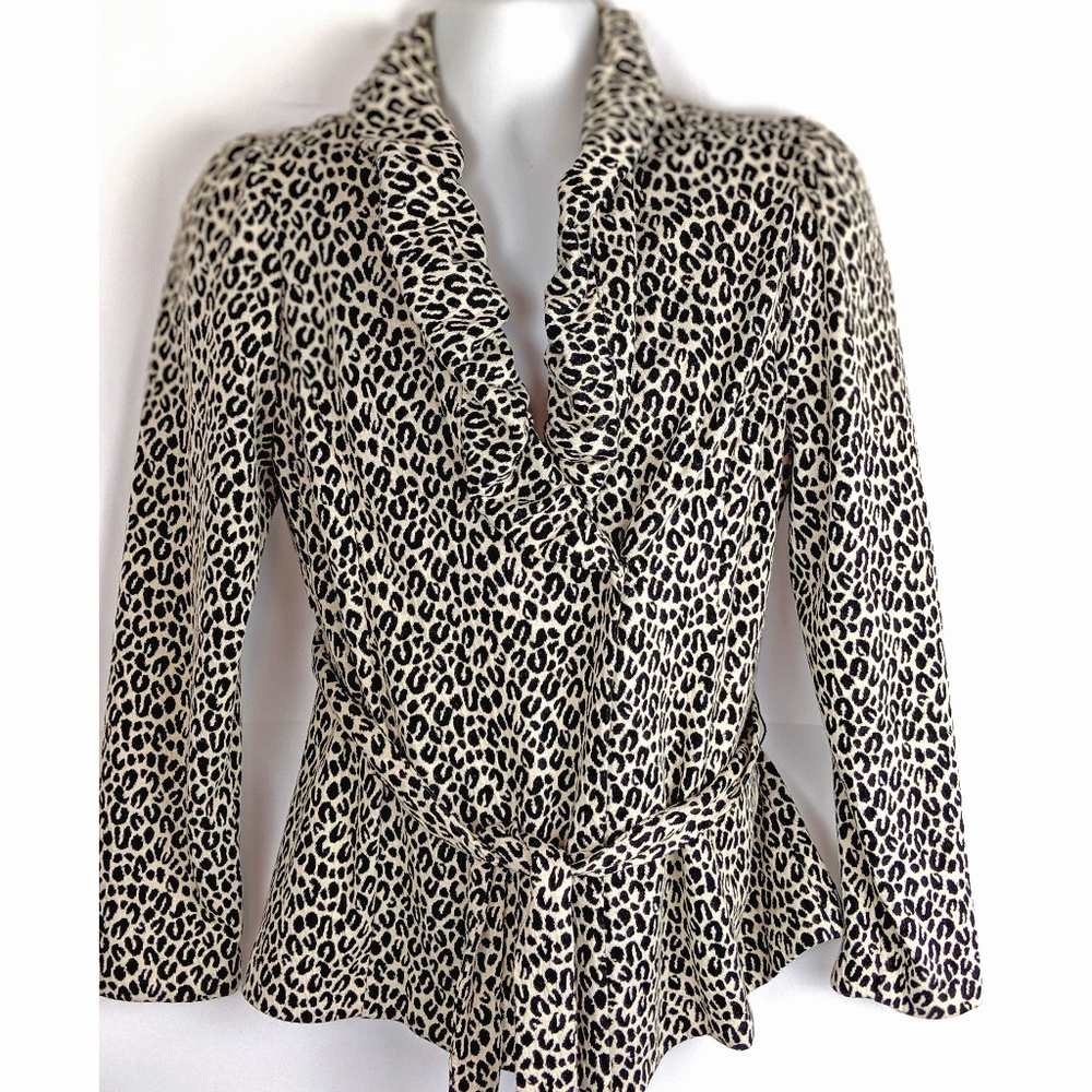 Marisa Christina Large Leopard Print Jacket  Large